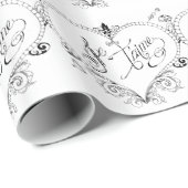 Französisches Liebe-Zitat Geschenkpapier (Rolleneckpunkt)