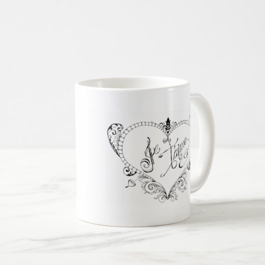 Französisches Liebe-Zitat Kaffeetasse (VorderseiteRechts)