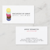 FRANZÖSISCHES MACARON STACK-LOGO für Bäckerei, Kon Visitenkarte (Vorne/Hinten)