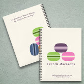 Französisches Macarons-Rezept-Notebook Notizblock