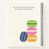 Französisches Macarons-Rezept-Notebook Notizblock (Rückseite)