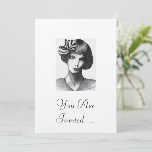 Französisches Mädchen Einladung (Stehend Vorderseite)