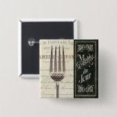 Französisches Menü und Gabel Button (Vorne & Hinten)