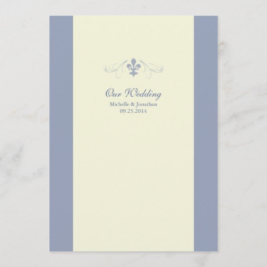 Französisches Menükarte (Rückseite)