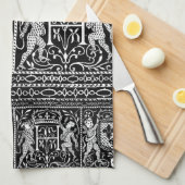 Französisches mittelalterliches geschirrtuch (Viertel Falte)