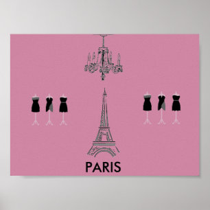 Französisches Mode-Thema-Paris-Plakat Poster