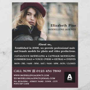 Französisches Model, Modelagentur, Model-Agent Flyer