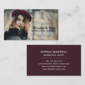 Französisches Modell, Modellierungsagentur, Muster Visitenkarte (Vorne/Hinten)