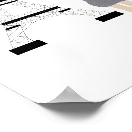 Französisches Modethema Modernes Poster Print (Ecke)