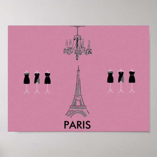 Französisches Modethema Paris Poster (Vorne)