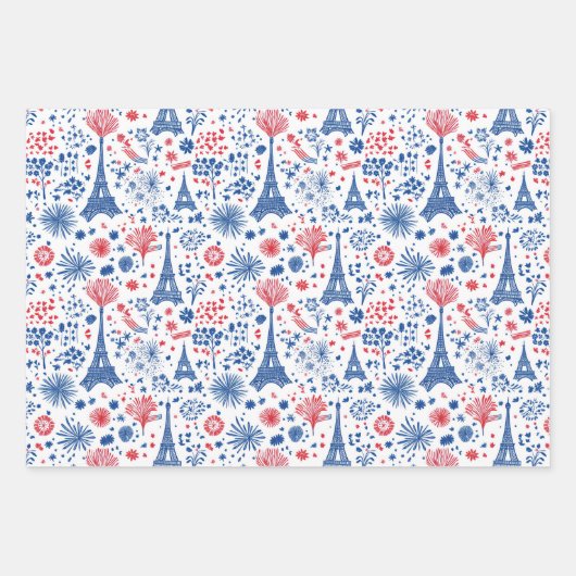 Französisches Muster 1 Geschenkpapier Set (Vorderseite)