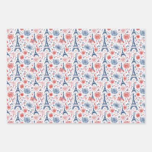Französisches Muster 4 Geschenkpapier Set (Vorderseite 2)