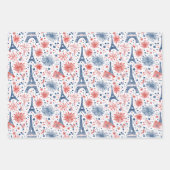 Französisches Muster 4 Geschenkpapier Set (Vorderseite)