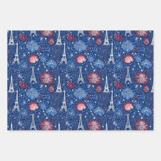 Französisches Muster 6 Geschenkpapier Set (Vorderseite)