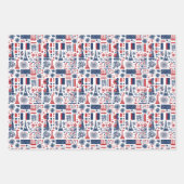 Französisches Muster für Bastille Day 8 Geschenkpapier Set (Vorderseite 2)