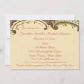 Französisches Pariser Vintages BlumenBrautparty Einladung (Rückseite)