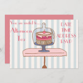 Französisches Party des Einladung (Vorne/Hinten)