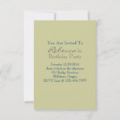 französisches Party für Geburtstagsgebäck Einladung (Rückseite)