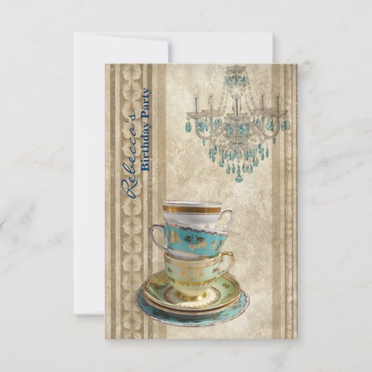 französisches Party für Geburtstagsgebäck Einladung (Vorderseite)