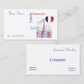 Französisches patriotisches visitenkarte (Vorne/Hinten)