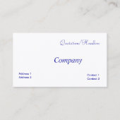 Französisches patriotisches visitenkarte (Rückseite)