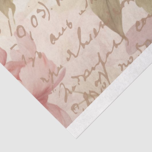 Französisches Peony Tissue, Kunsthandwerk, Decoupa Seidenpapier (Ausschnitt)