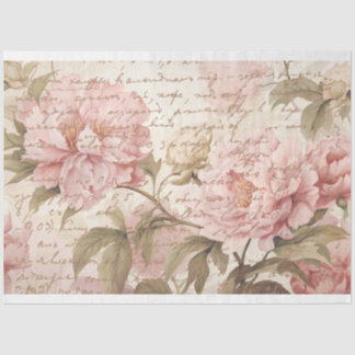 Französisches Peony Tissue, Kunsthandwerk, Decoupa Seidenpapier