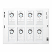 Französisches Personalisiertes Buchzeichen | Blau (Vorne)