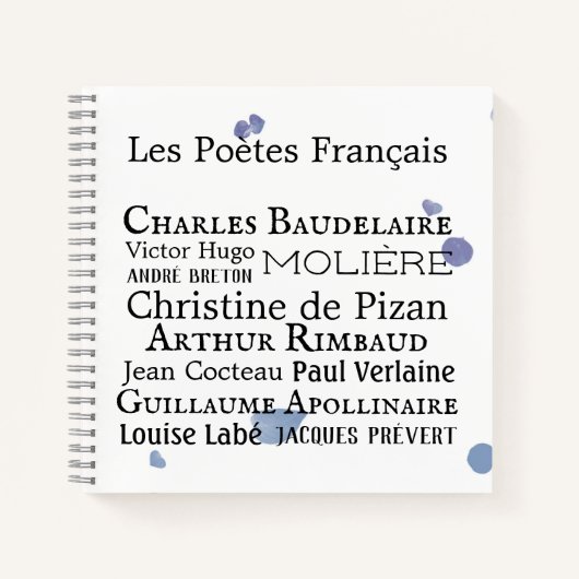 Französisches Poet-Notebook Notizblock (Vorderseite)