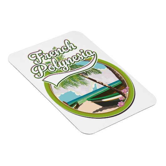 Französisches Polynesien Reiselogo. Magnet (Rechte Seite)