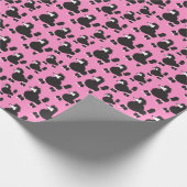 Französisches Poodle: Vintages Illustrationsmuster Geschenkpapier (Ecke)