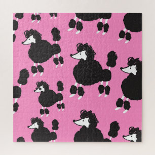 Französisches Poodle: Vintages Illustrationsmuster Puzzle
