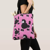 Französisches Poodle: Vintages Illustrationsmuster Tasche (Von Nahem)