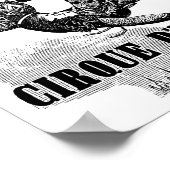 Französisches Poster Circus Acrobat Vintage Kunst (Ecke)