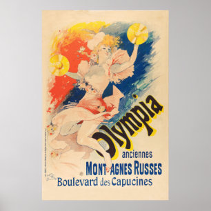 Französisches Poster: Frauen spielen Crash Cymbals Poster