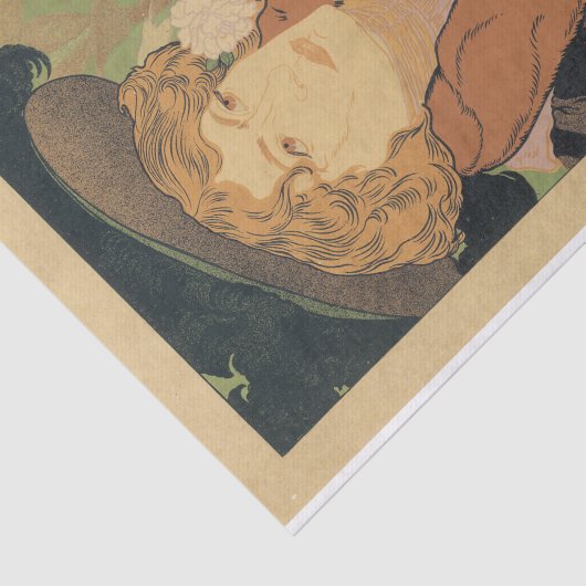 Französisches Poster Seidenpapier (Ausschnitt)