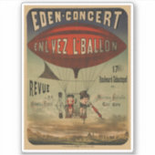 Französisches Poster von zwei Künstlern in der Luf Aufkleber (Vorderseite)