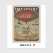 Französisches Poster von zwei Künstlern in der Luf Aufkleber (Blatt)