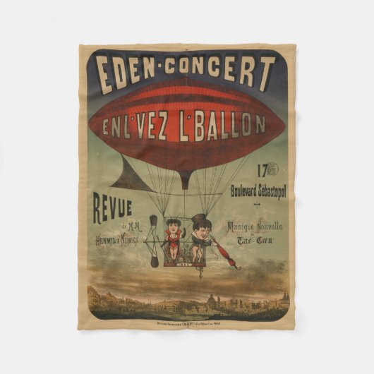 Französisches Poster von zwei Künstlern in der Luf Fleecedecke (Vorderseite)