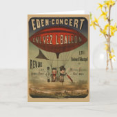 Französisches Poster von zwei Künstlern in der Luf Karte (Gelbe Blume)