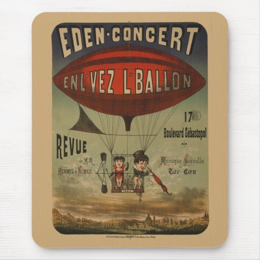 Französisches Poster von zwei Künstlern in der Luf Mousepad (Vorne)