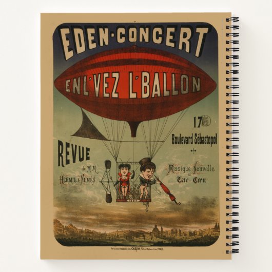 Französisches Poster von zwei Künstlern in der Luf Notizblock (Rückseite)
