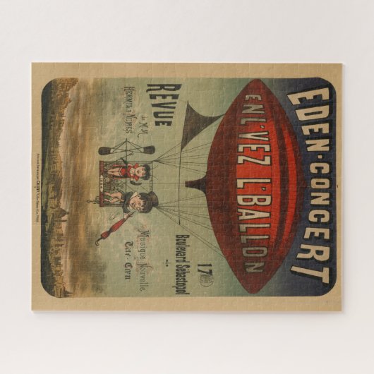 Französisches Poster von zwei Künstlern in der Luf Puzzle (Horizontal)