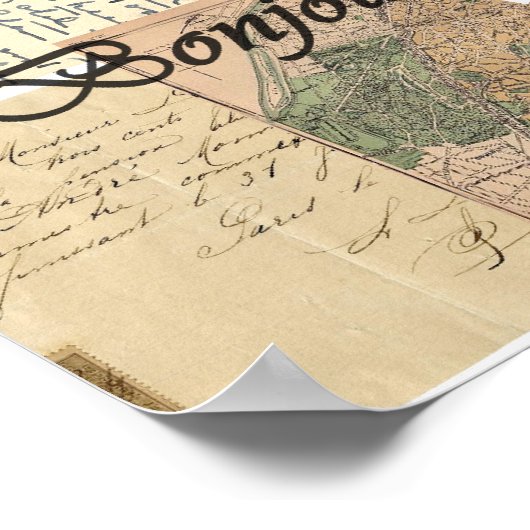 Französisches Postkarten-Sammelposter oder Print Poster (Ecke)