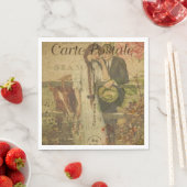 Französisches Postkartenpapier Napkin Serviette (Beispiel)