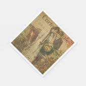 Französisches Postkartenpapier Napkin Serviette (Ecke)