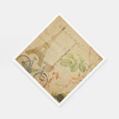 Französisches Postkartenpapier Napkin Serviette (Ecke)