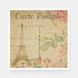 Französisches Postkartenpapier Napkin Serviette