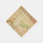 Französisches Postkartenpapier Napkin Serviette (Ecke)