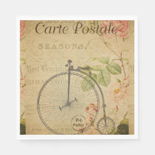 Französisches Postkartenpapier Napkin Serviette